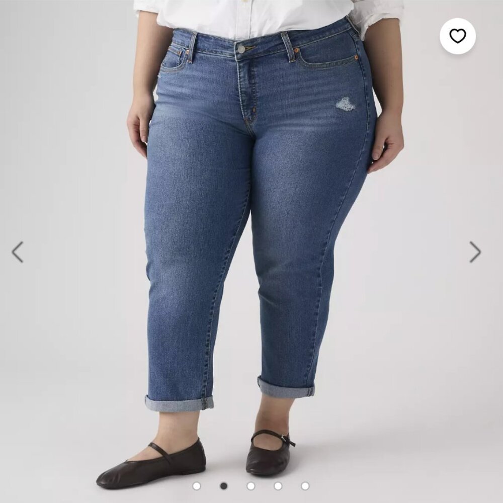 Levi's Boyfriend Mi-Rise Blue Jeans - Size W 32 L27